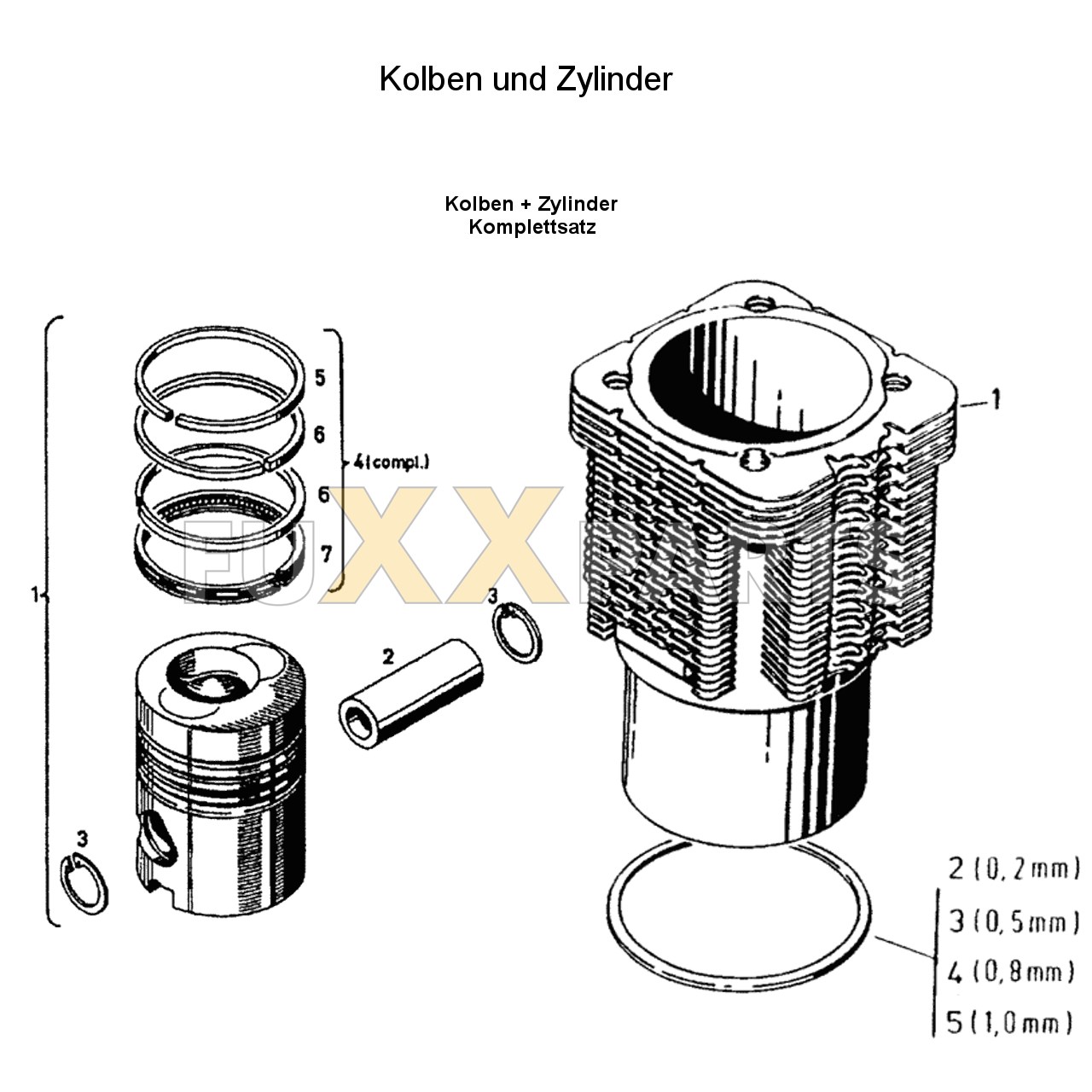 DX 85-76XX Kolben und Zylinder