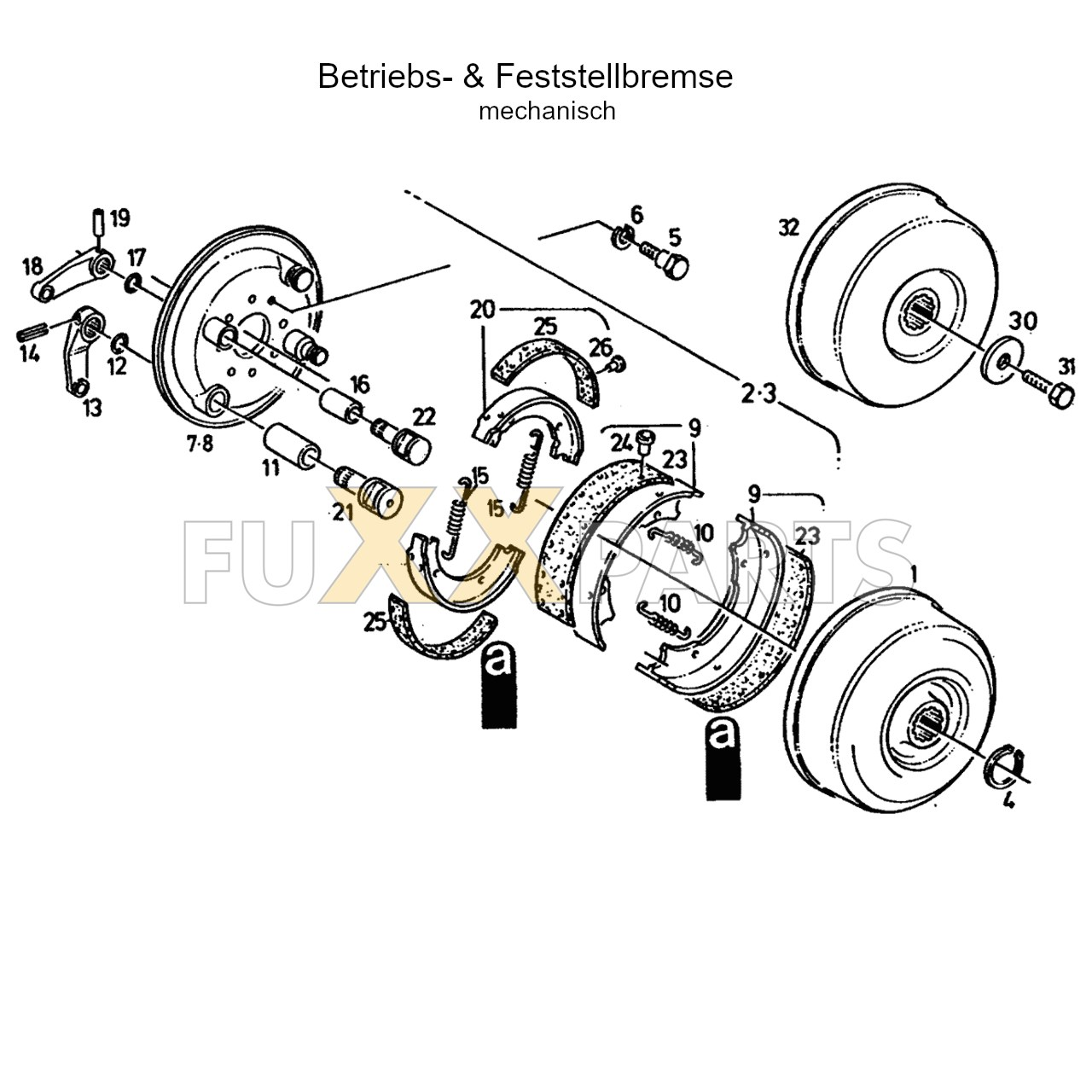 DX 3.90VC Betriebsbremse mech.