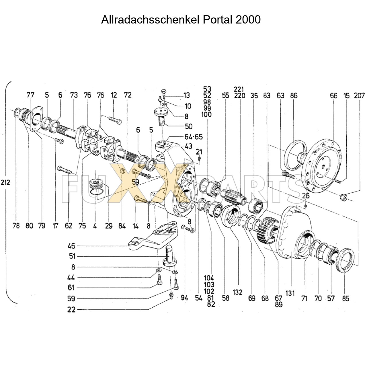 DX 90-76XX Allradachsschenkel Portal 2000