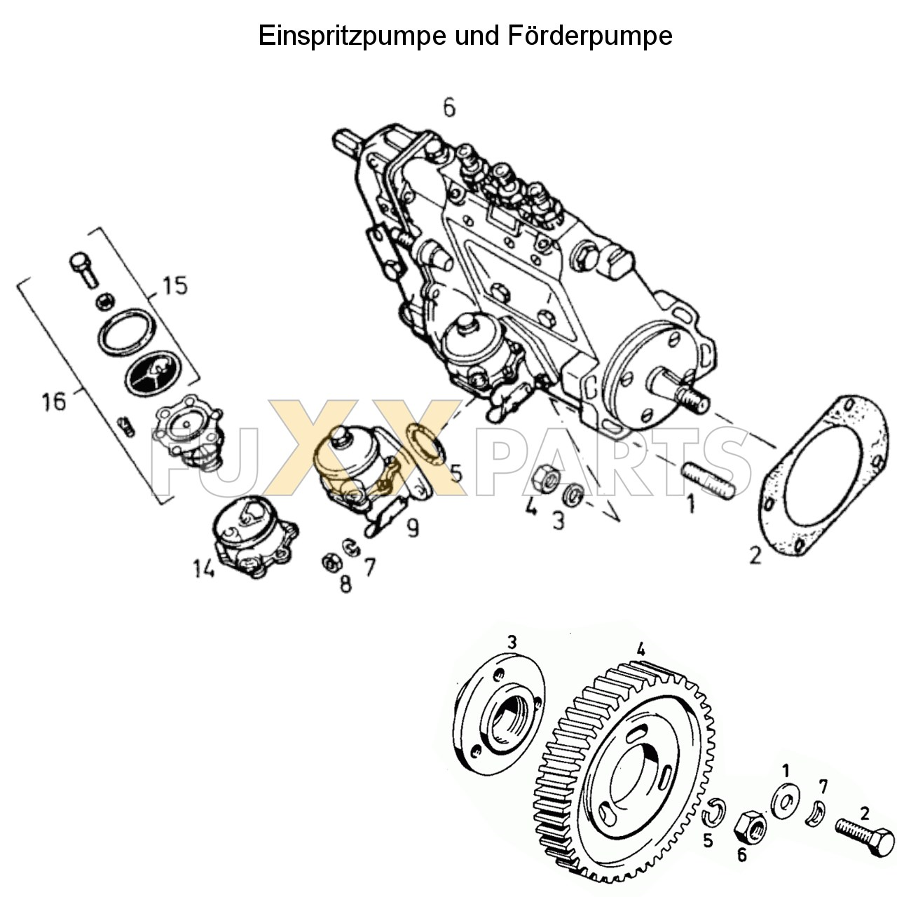 DX 3.10VC Einspritzpumpe und Förderpumpe