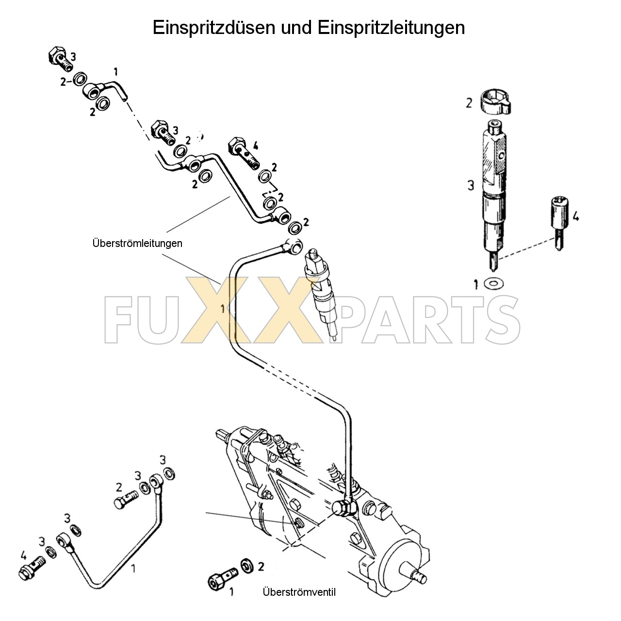 DX 145-76XX Einspritzdüsen und Einspritzleitungen