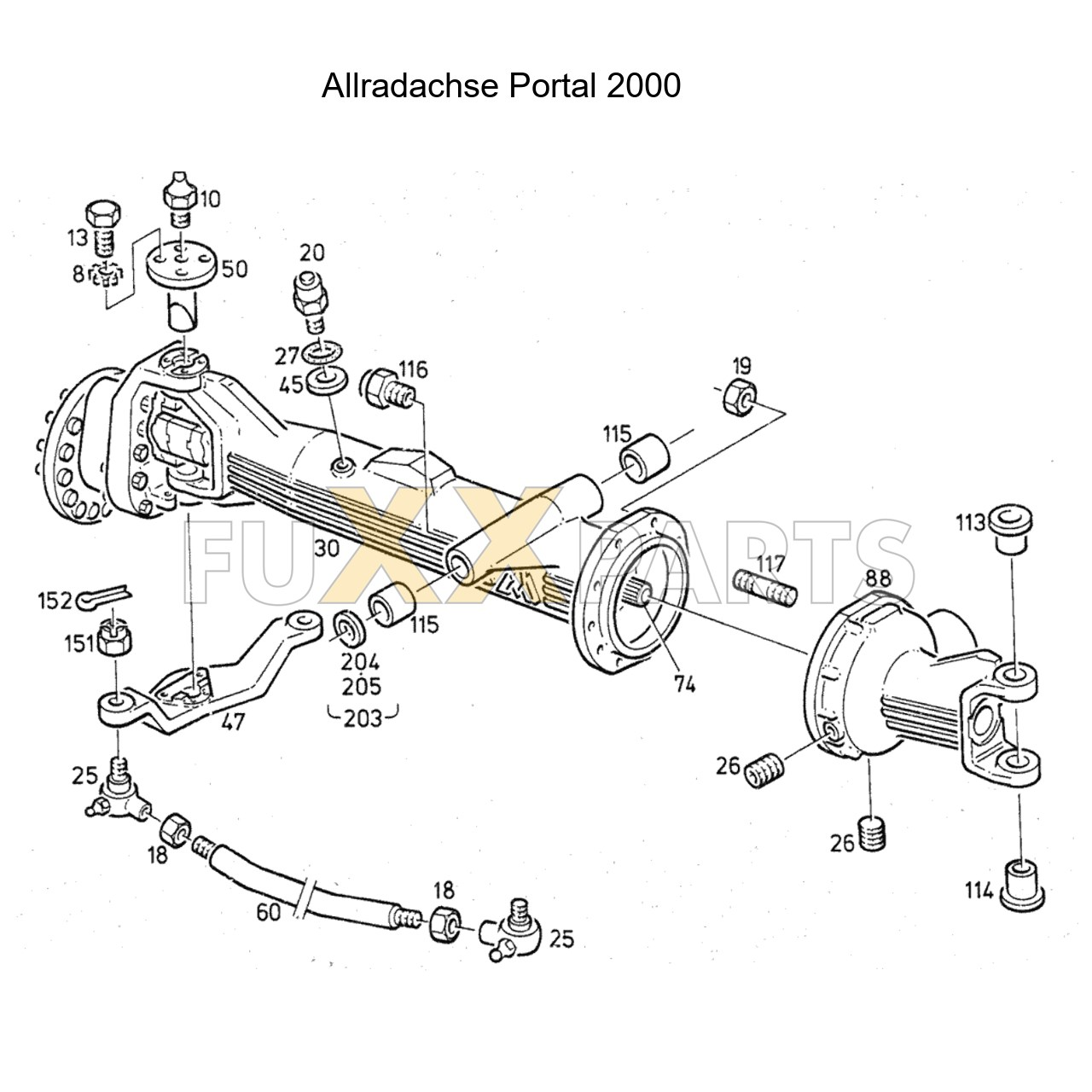 DX 90-78XX Allradachse Portal 2000