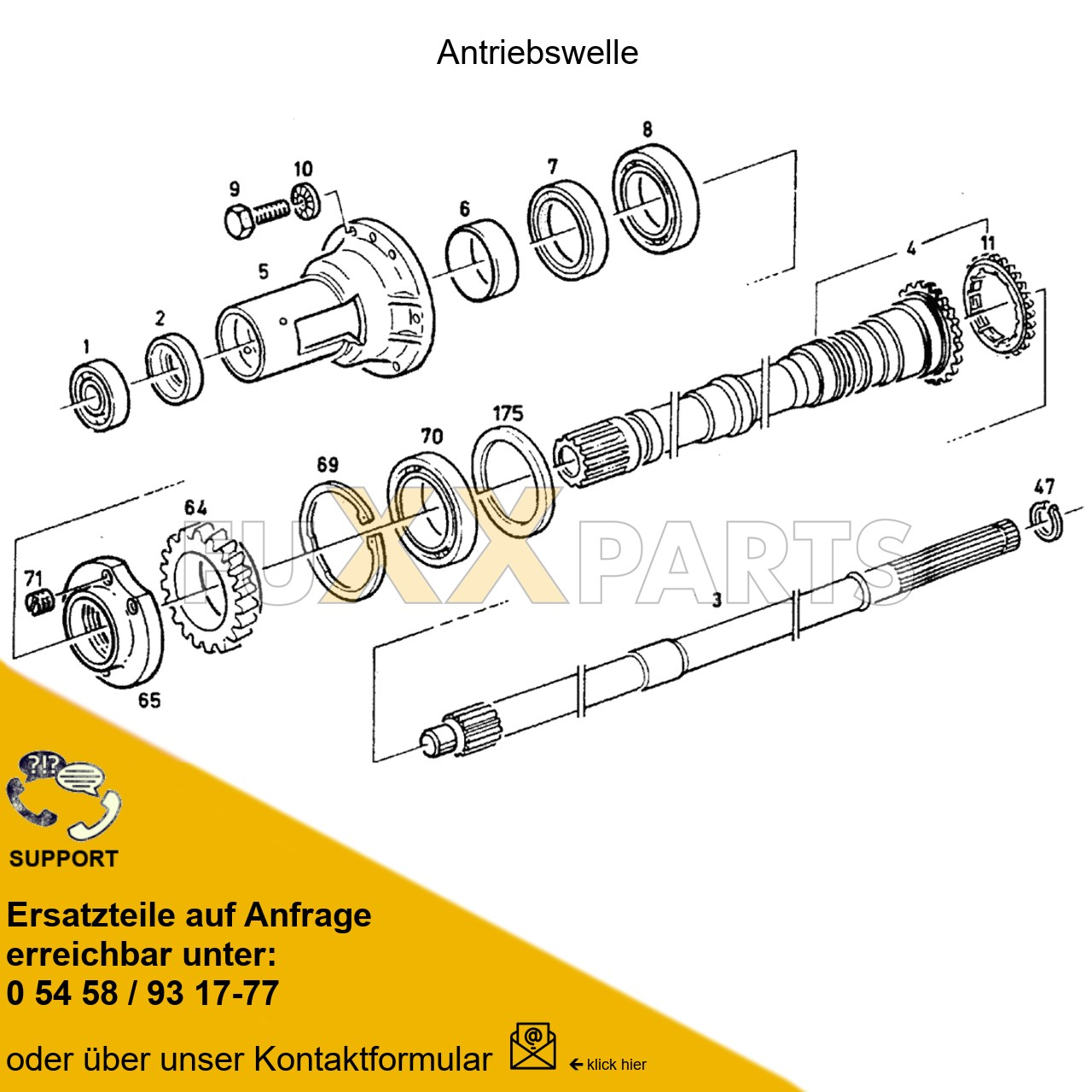 DX 90-78XX Getriebewelle 1