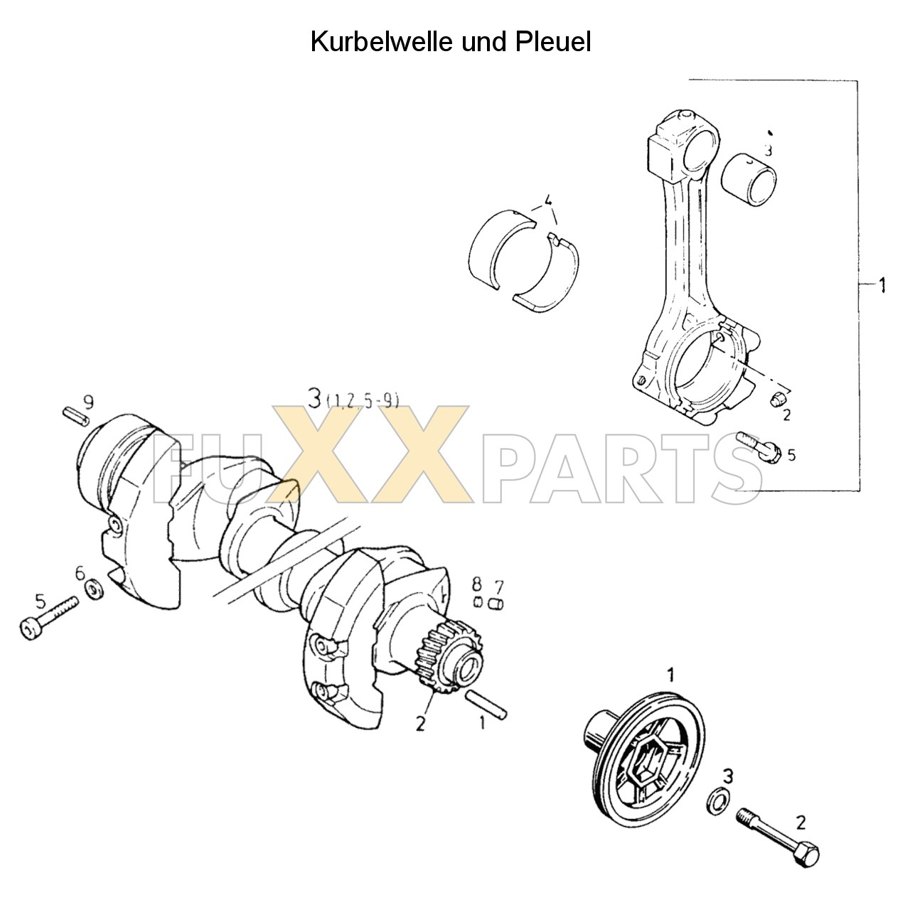 DX 3.90VC Kurbelwelle und Pleuel