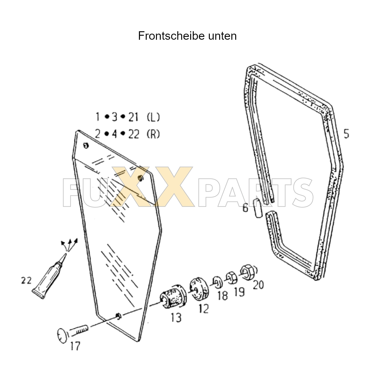 DX 3.10SC Frontscheibe unten