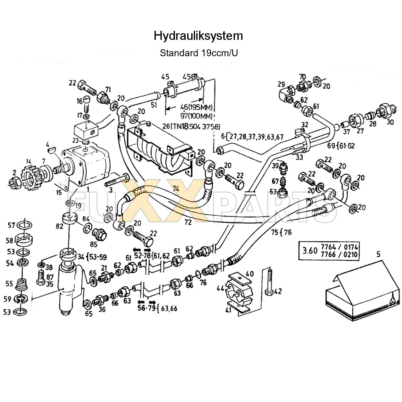 DX 3.60VC Hydrauliksystem 19ccm