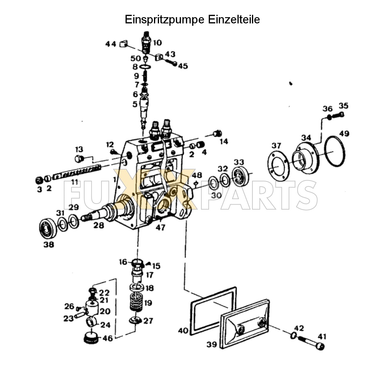 DX 3.90SC Einspritzpumpe Einzelteile