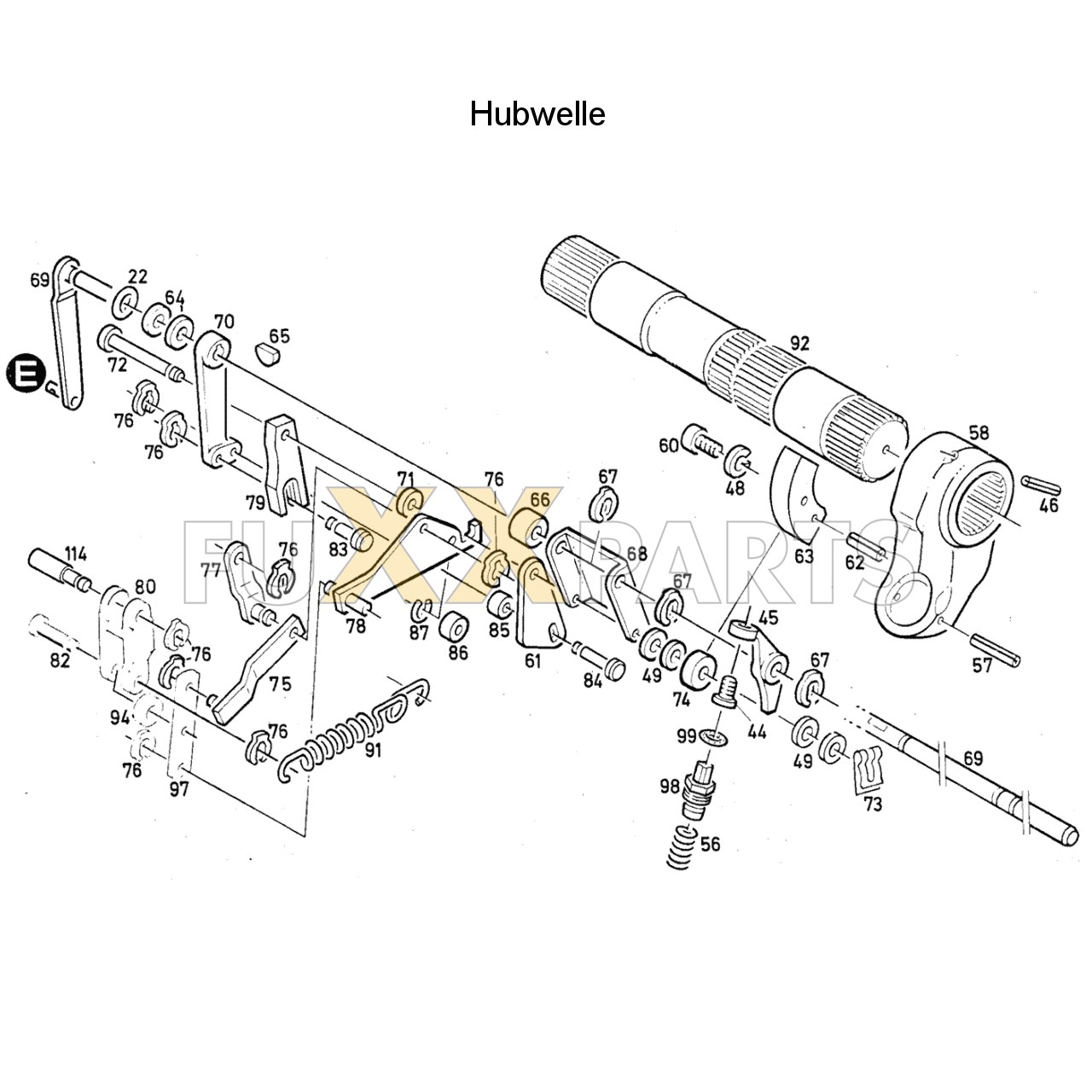 DX 86-78XX Hubwelle