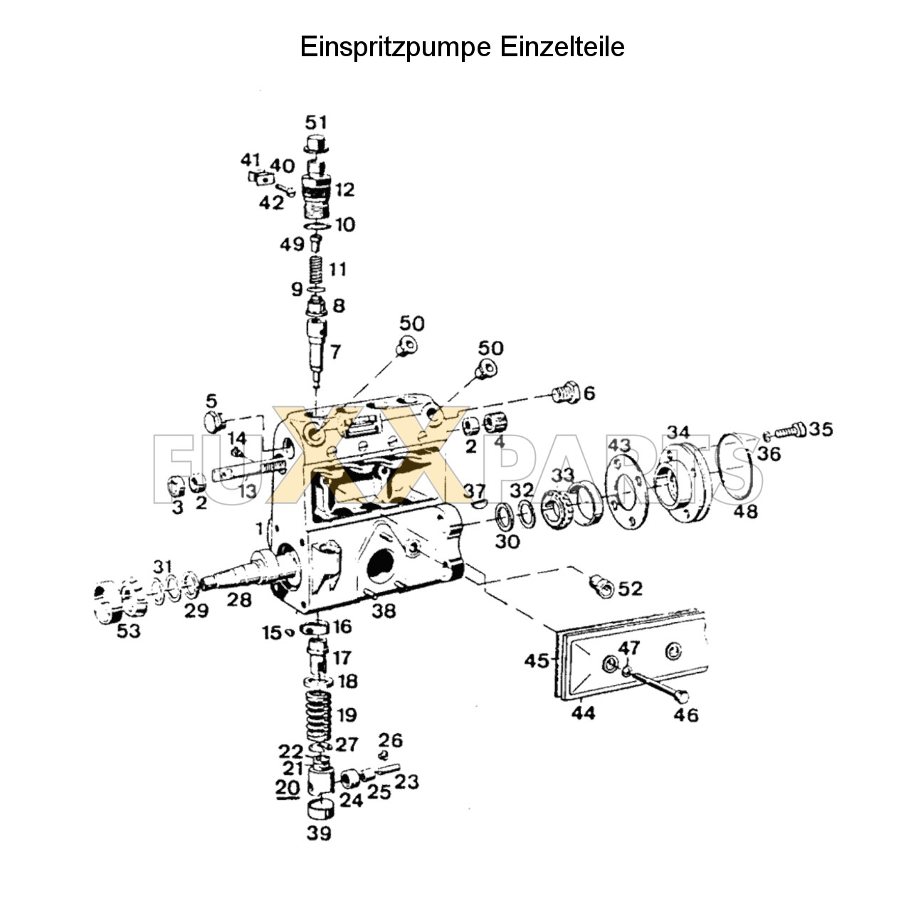 DX 3.90VC Einspritzpumpe Einzelteile