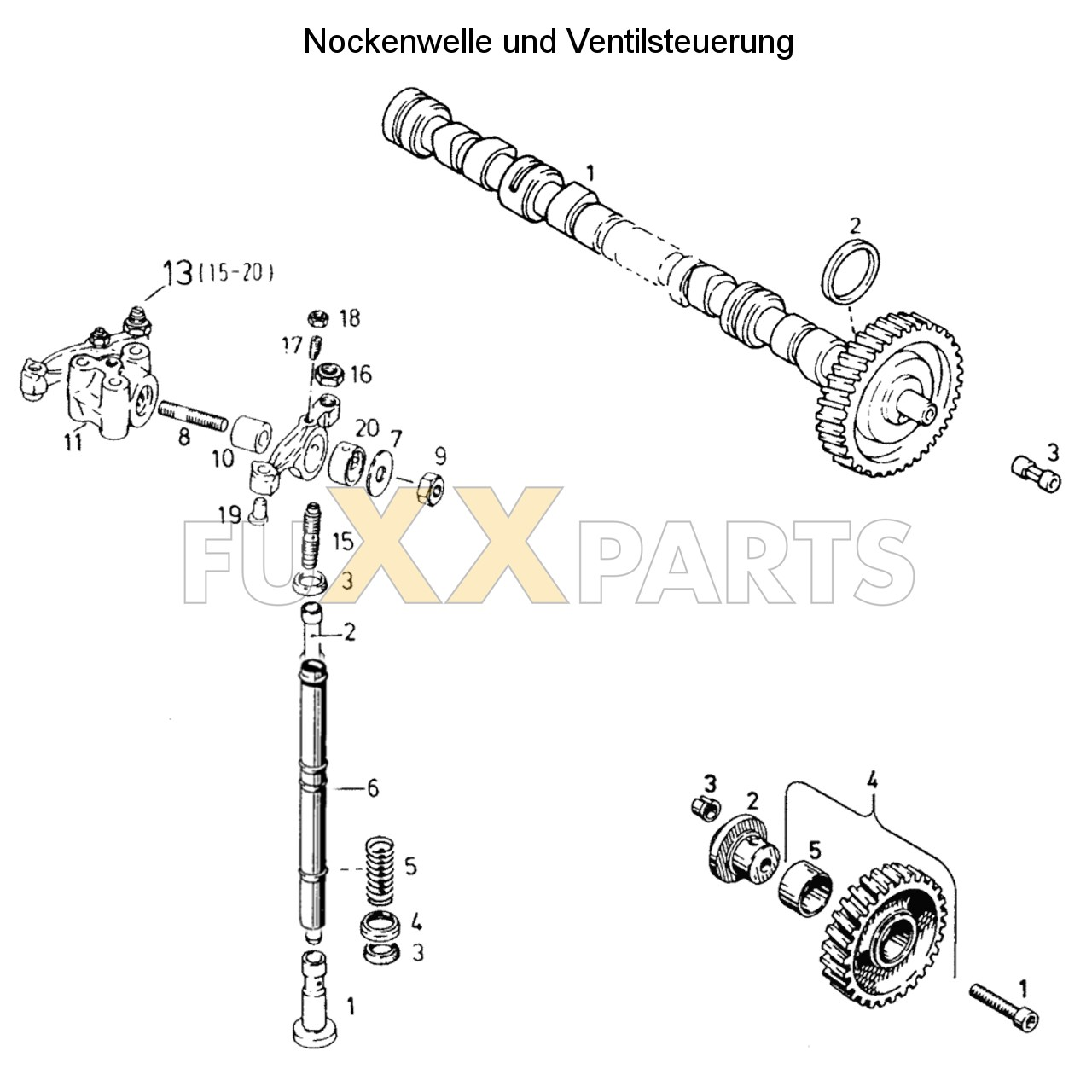 DX 80-78XX Nockenwelle und Ventilsteuerung