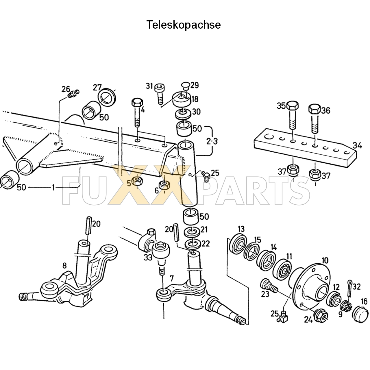 D 6807 C Teleskopachse