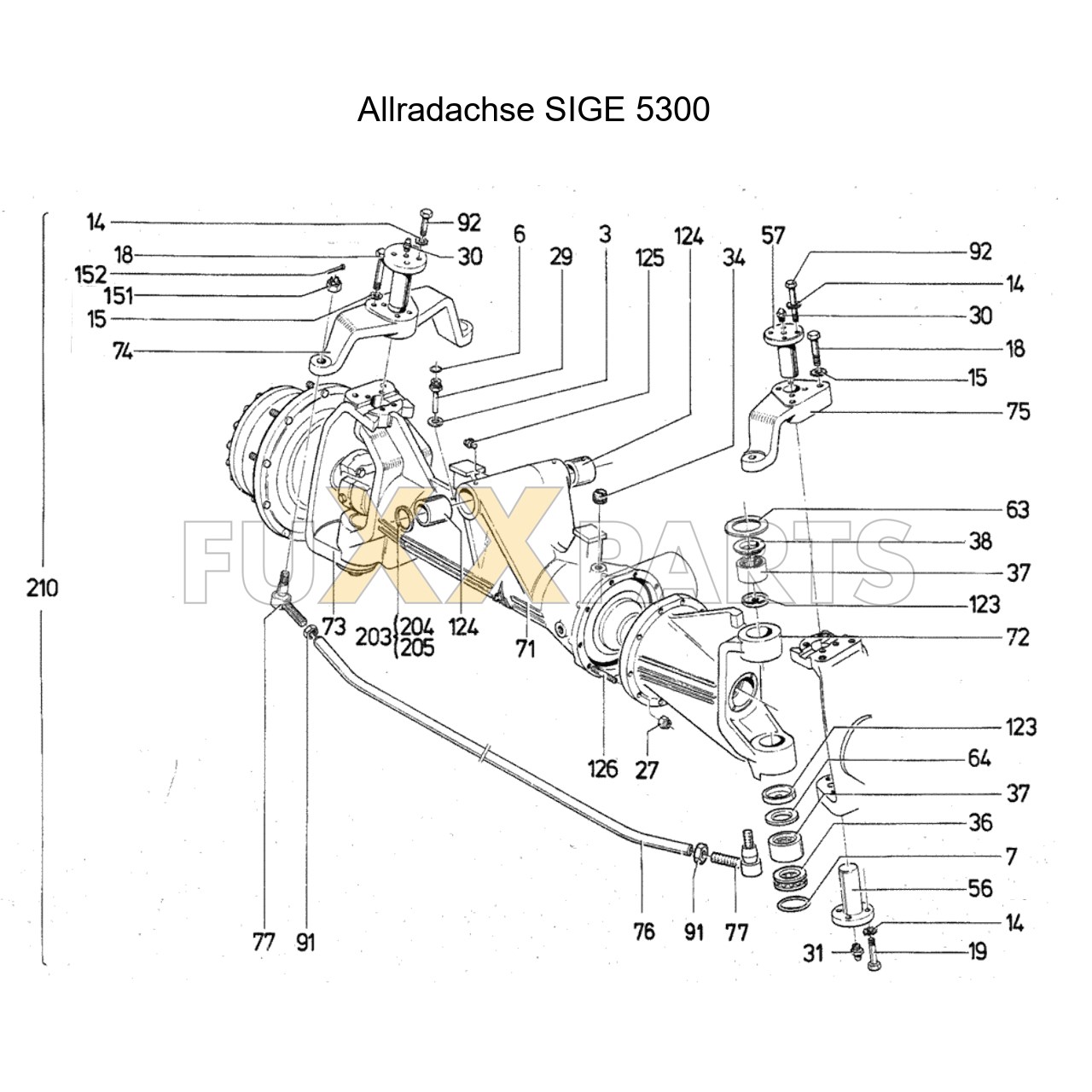 DX 85-76XX Allradachse SIGE 5300