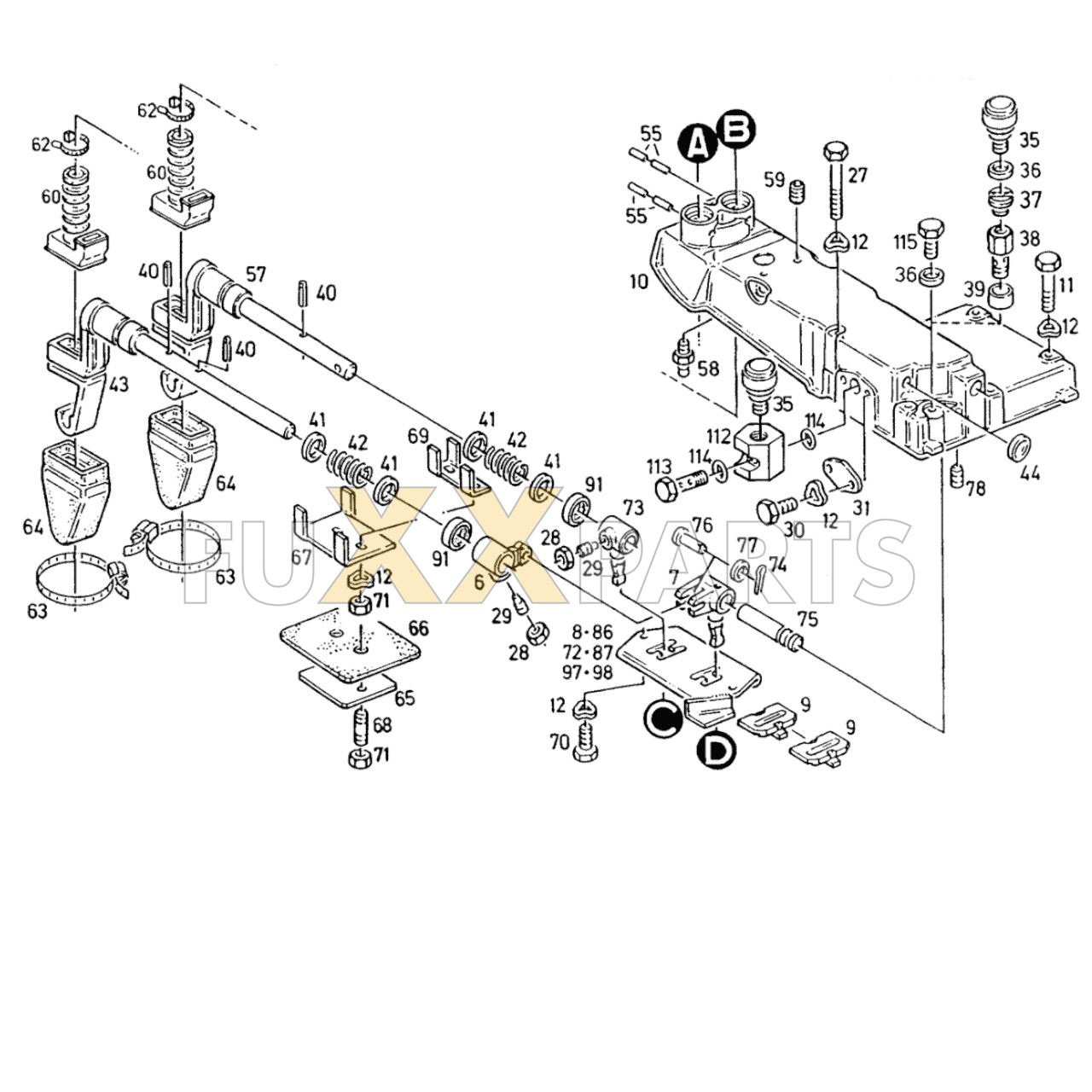 DX 3.60SC Schaltgestänge Dual 2