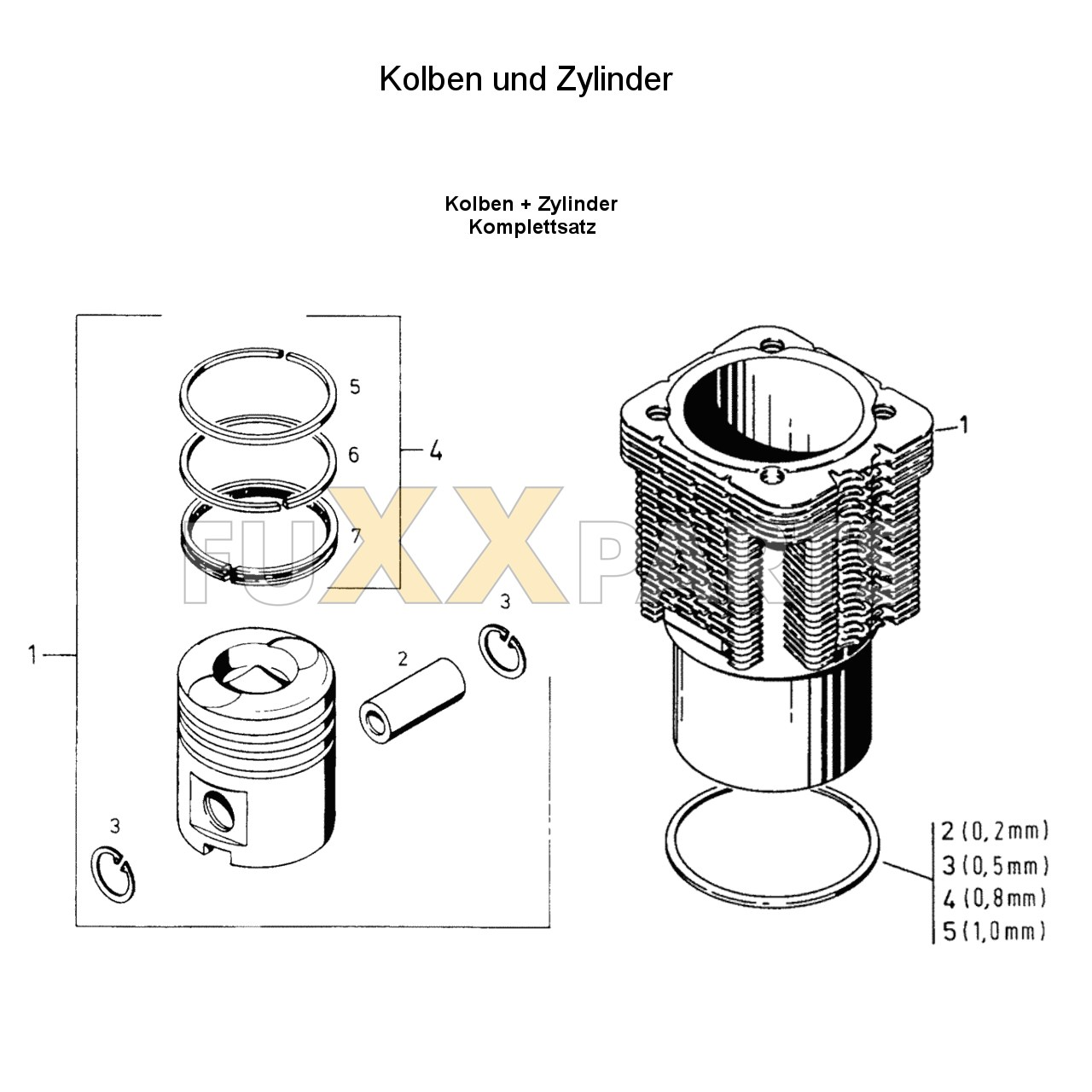 DX 90-78XX Kolben und Zylinder