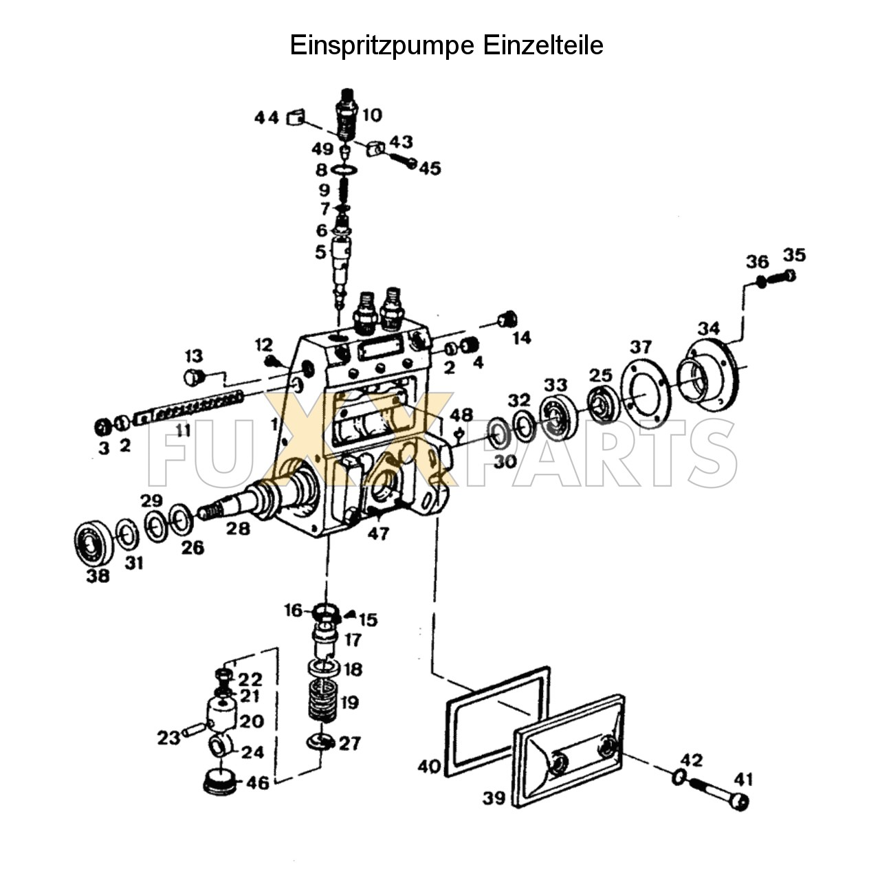 DX 3.30VC Einspritzpumpe Einzelteile