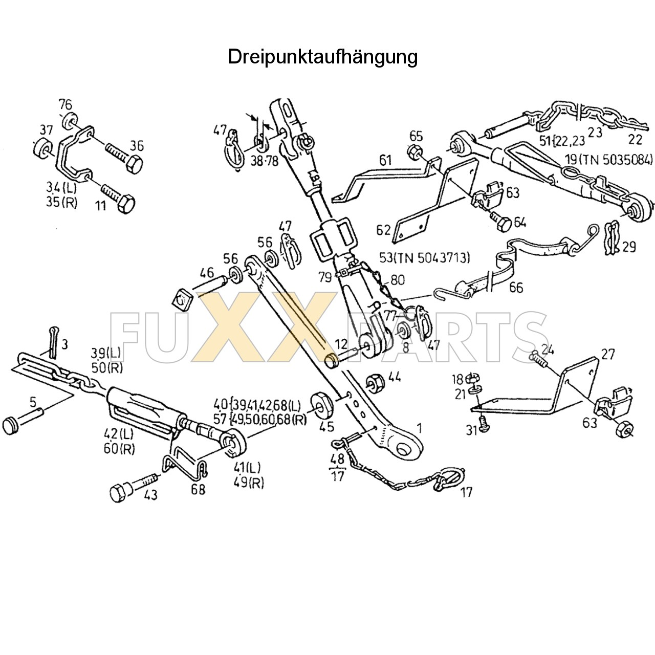 DX 3.50VC Dreipunktaufhängung