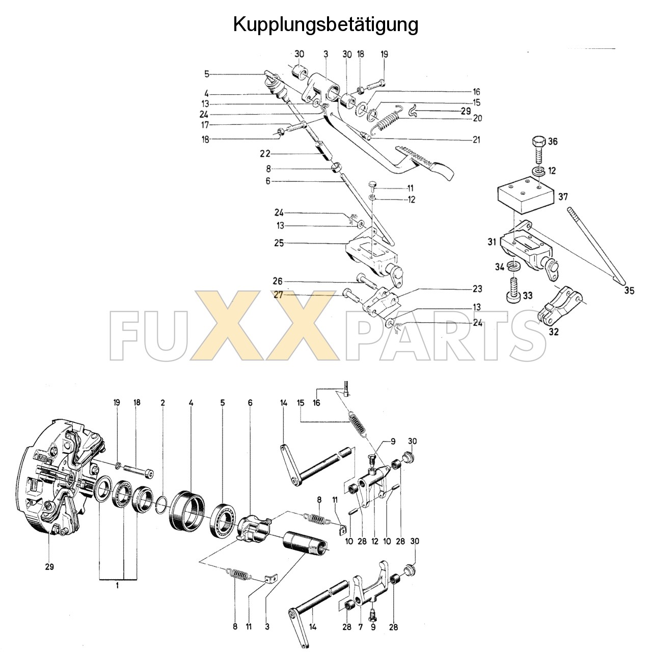 DX 85-76XX Kupplungsbetätigung