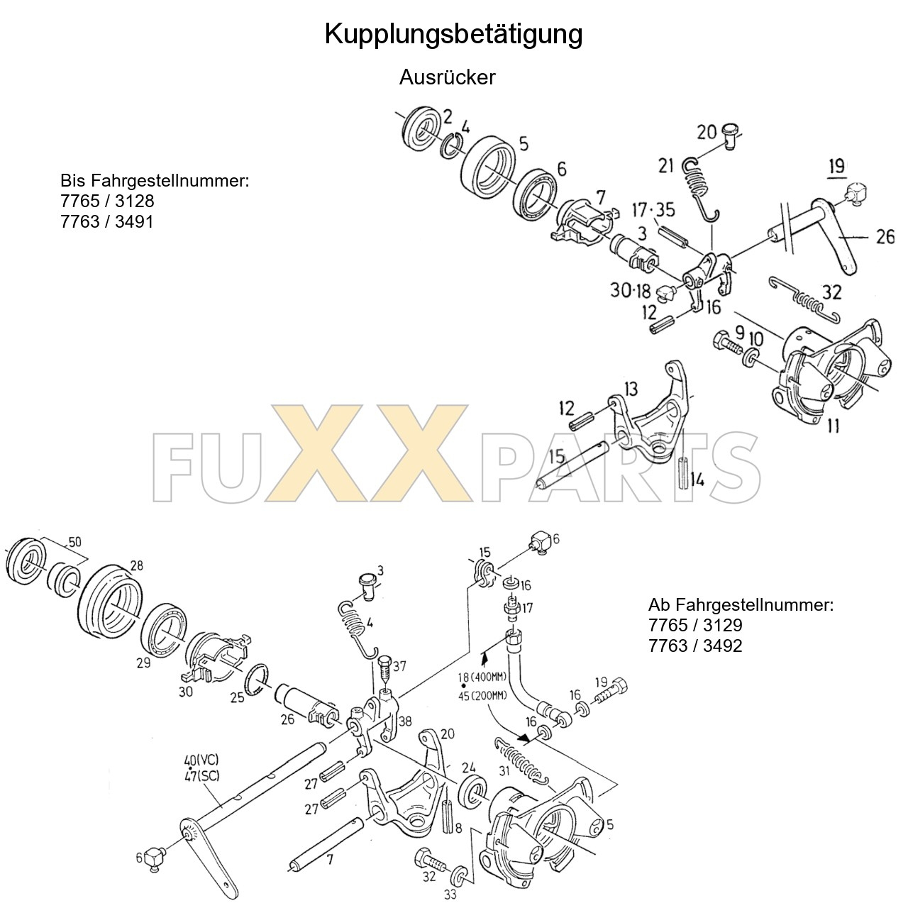 DX 3.60SC Kupplungsbetätigung 1