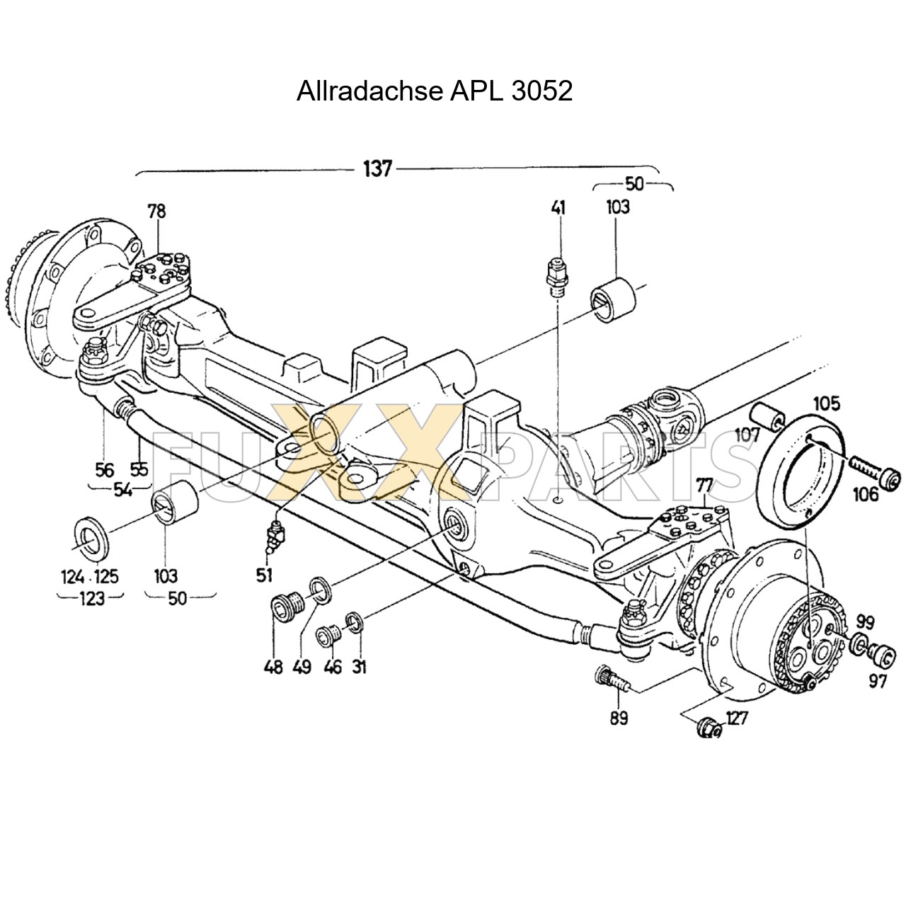 DX 160-76XX Allradachse APL 3052