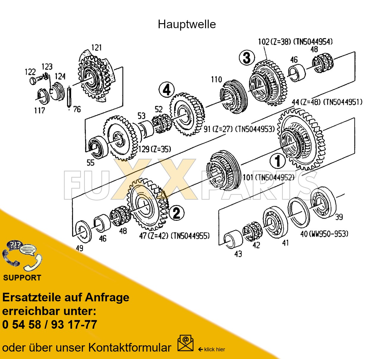 DX 3.90SC Hauptwelle