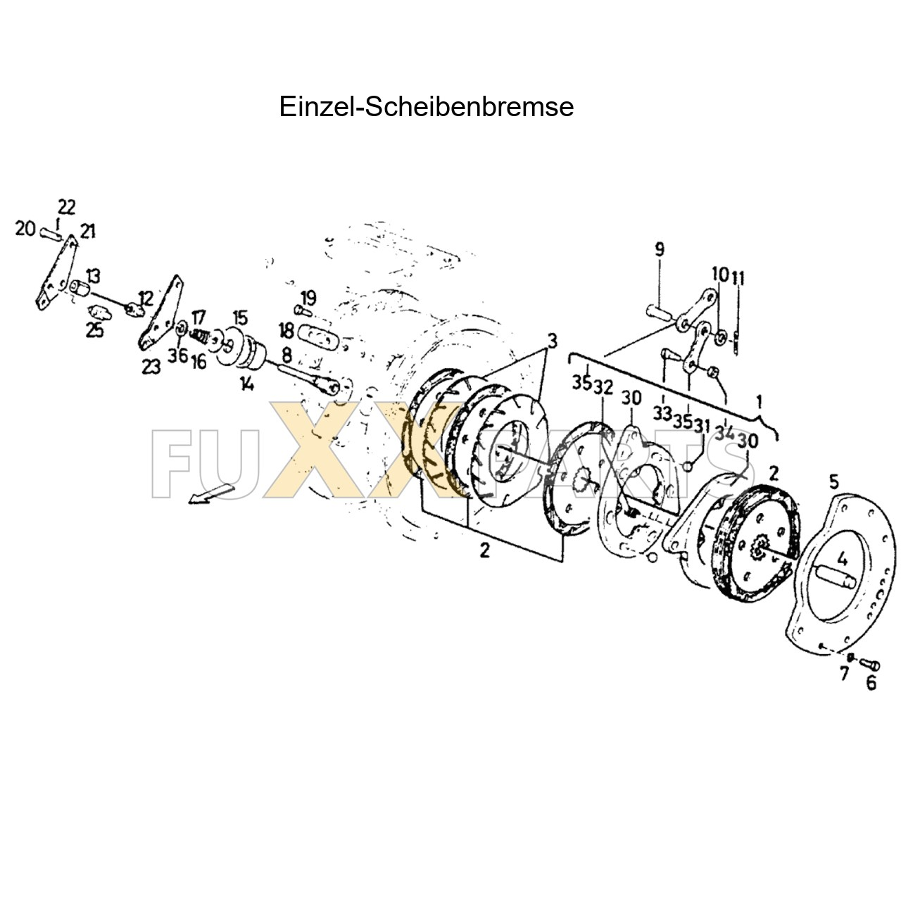 DX 145-76XX Einzel-Scheibenbremse