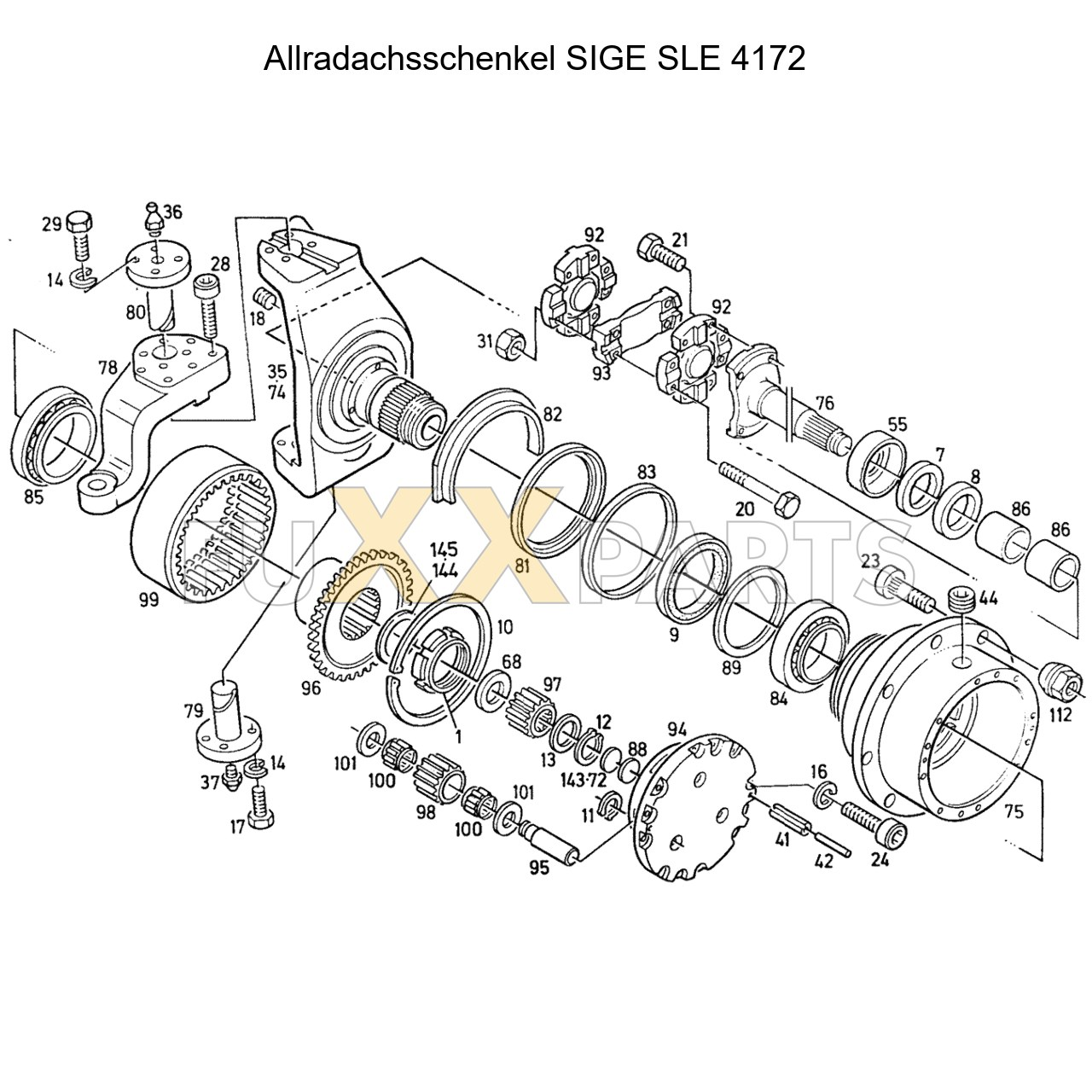 DX 90-76XX Allradachsschenkel SIGE SLE 4172