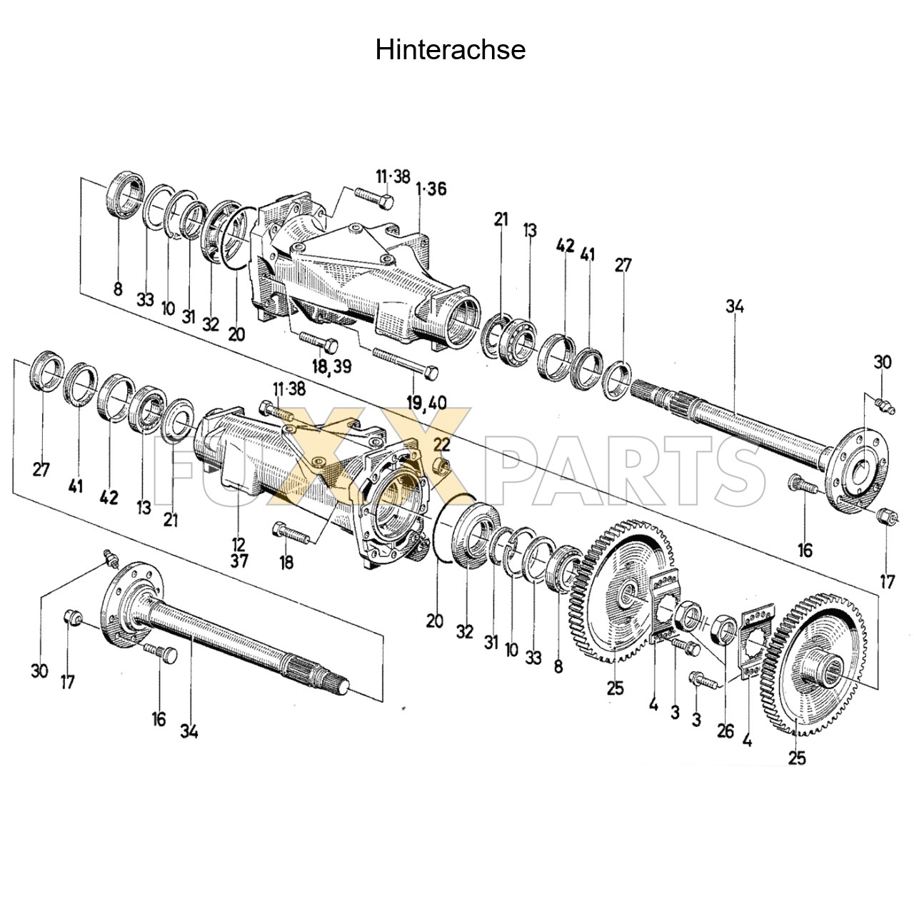 DX 85-76XX Hinterachse