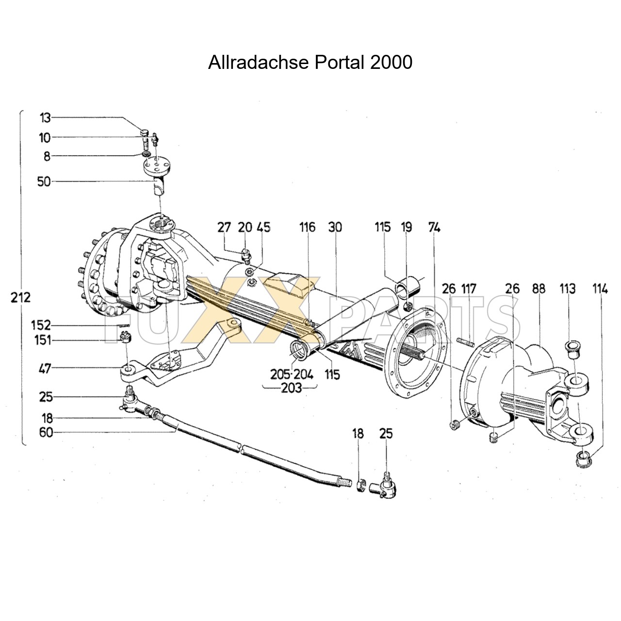 DX 85-76XX Allradachse Portal 2000