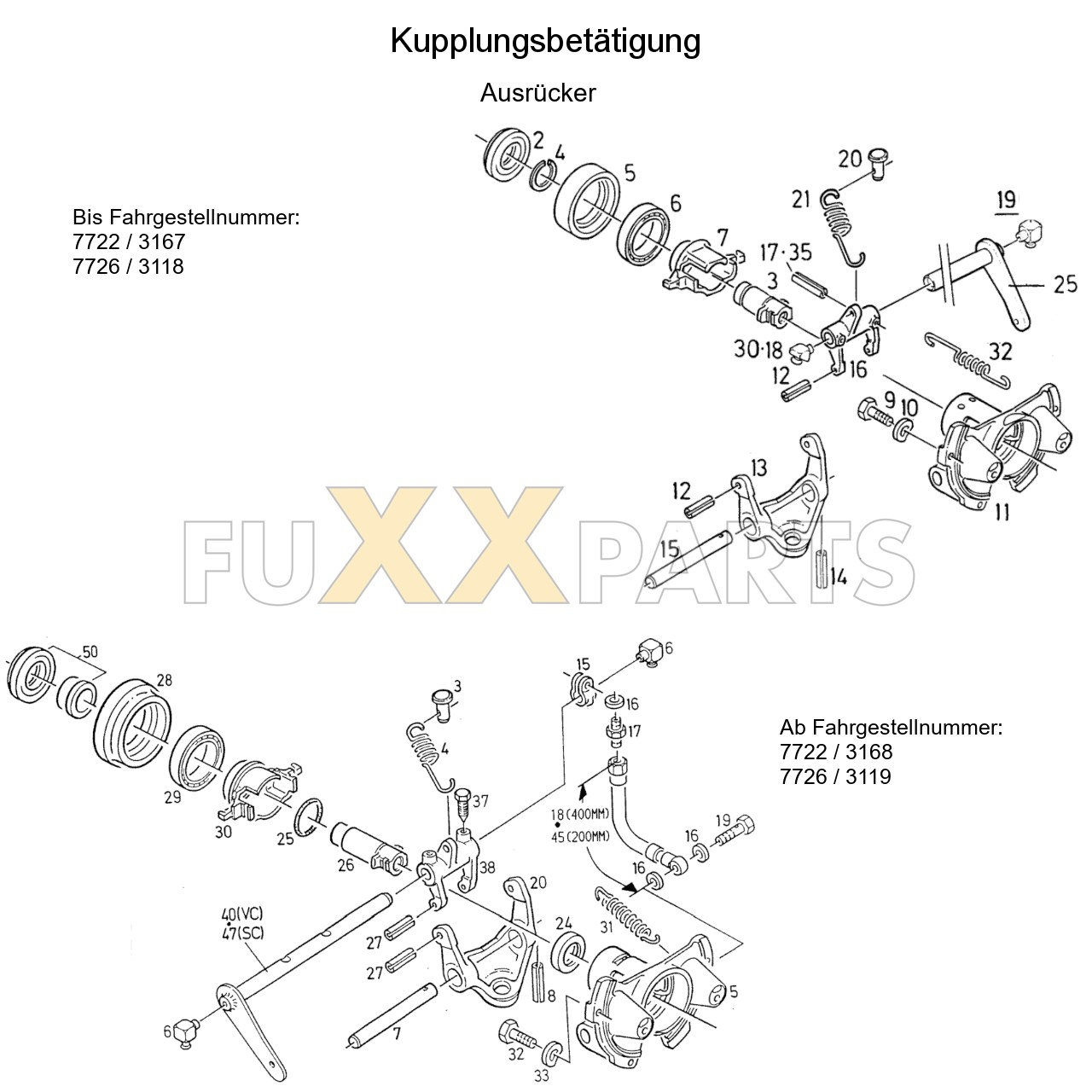 DX 3.10VC Kupplungsbetätigung 1