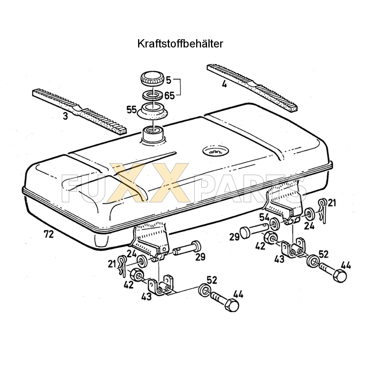 DX 145-76XX Kraftstoffbehälter