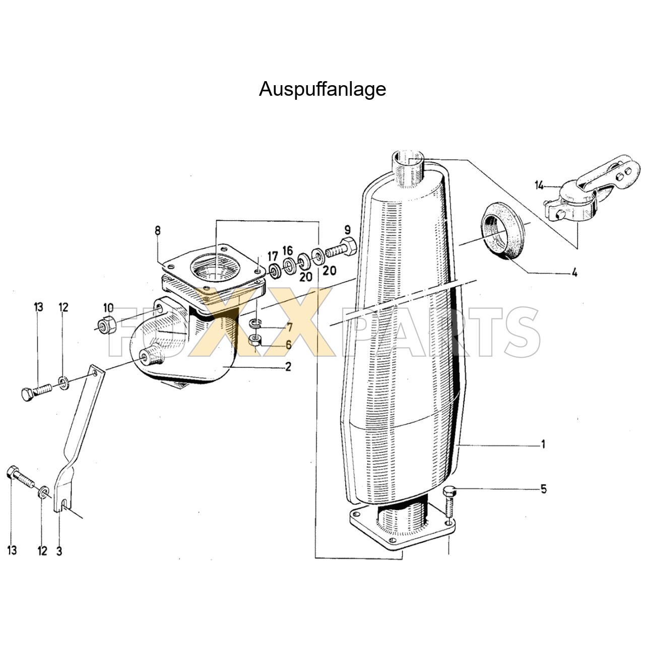 DX 90-76XX Auspuffanlage