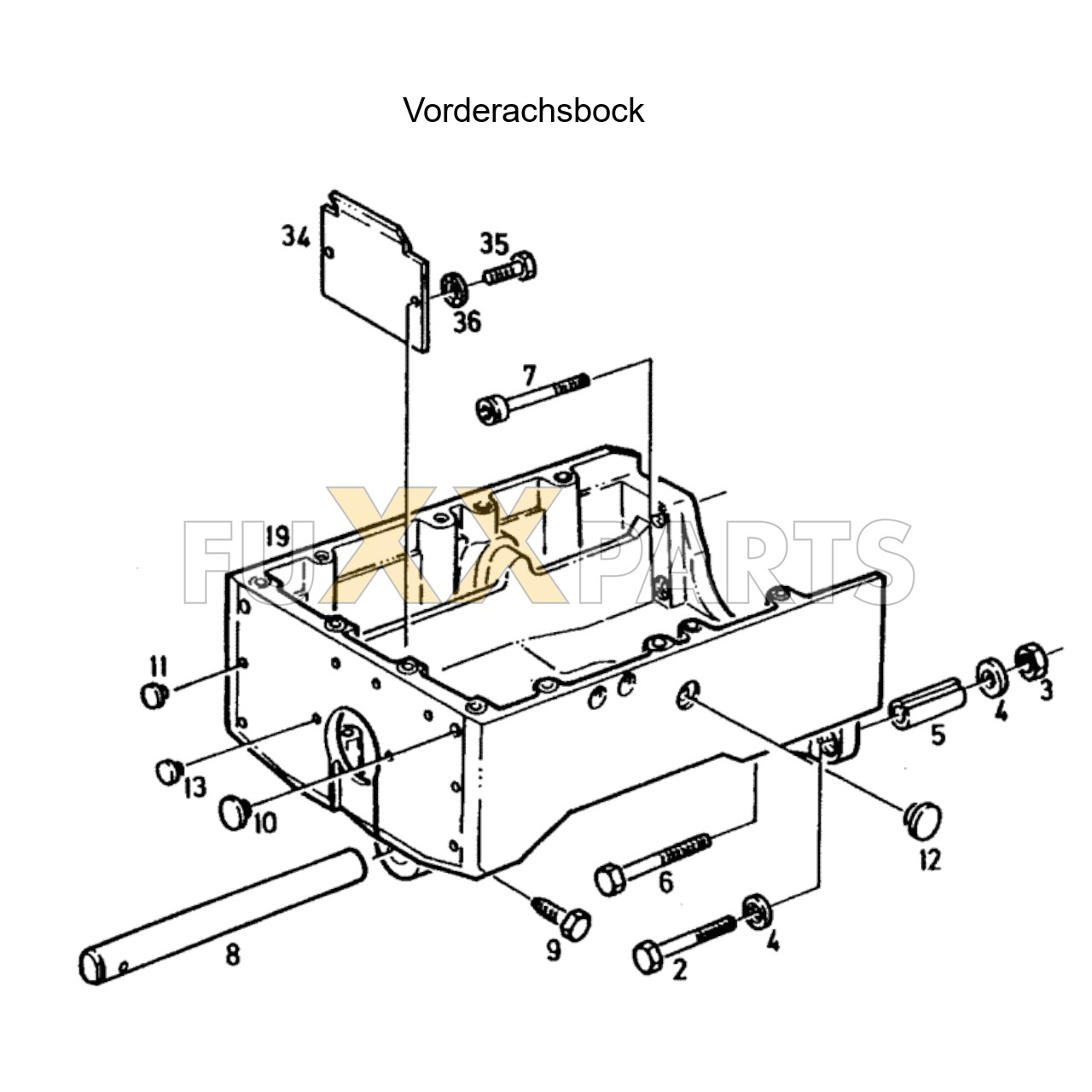 DX 3.90SC Vorderachsbock