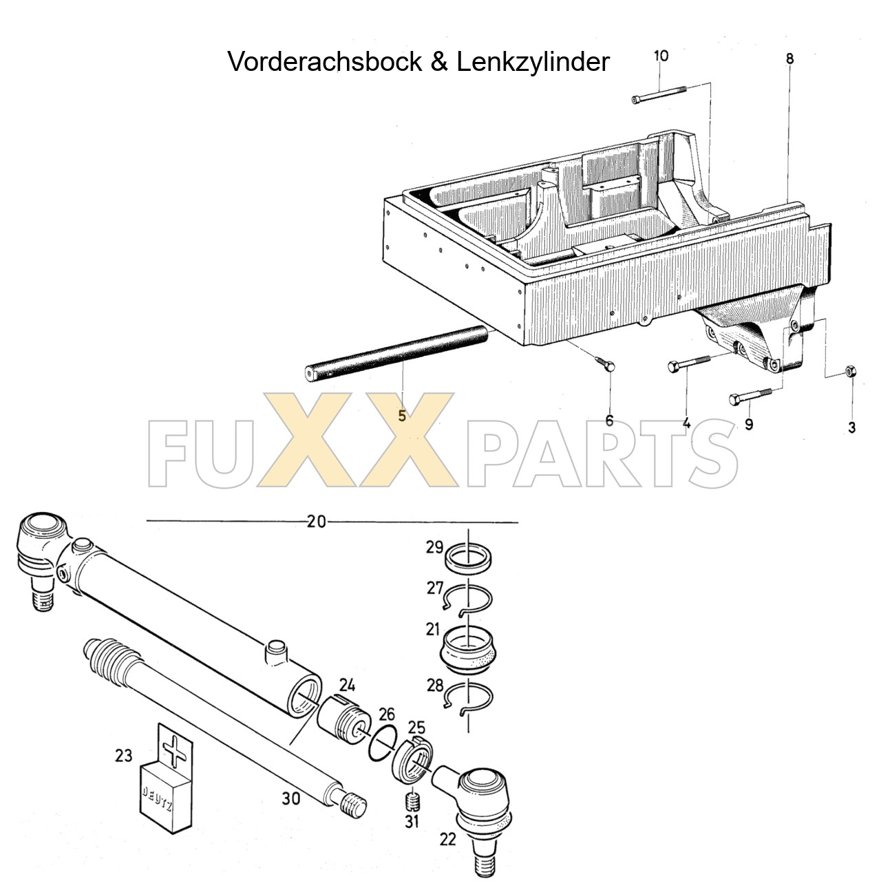 DX 160-76XX Vorderachsbock