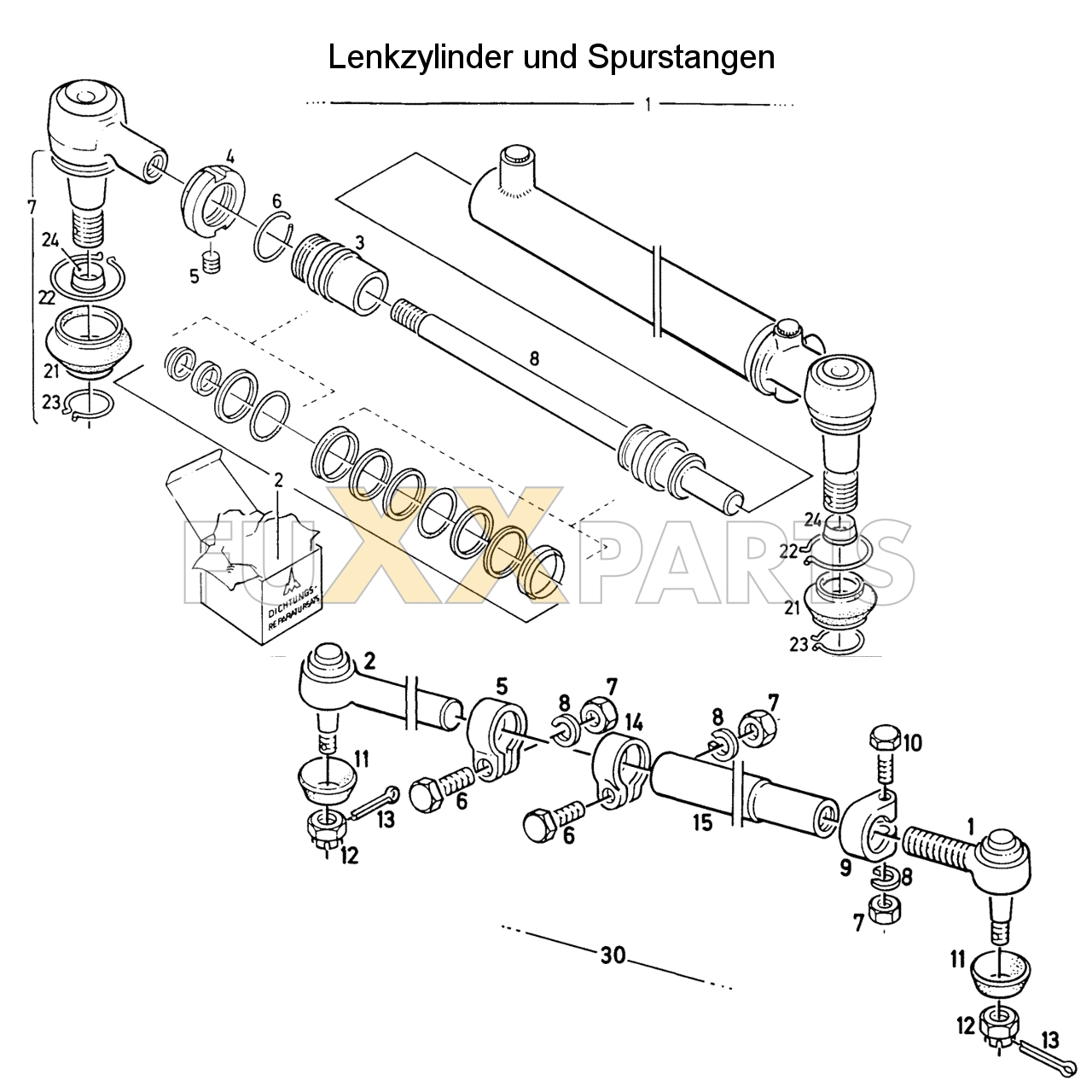 D 6807 C Lenkzylinder und Spurstangen