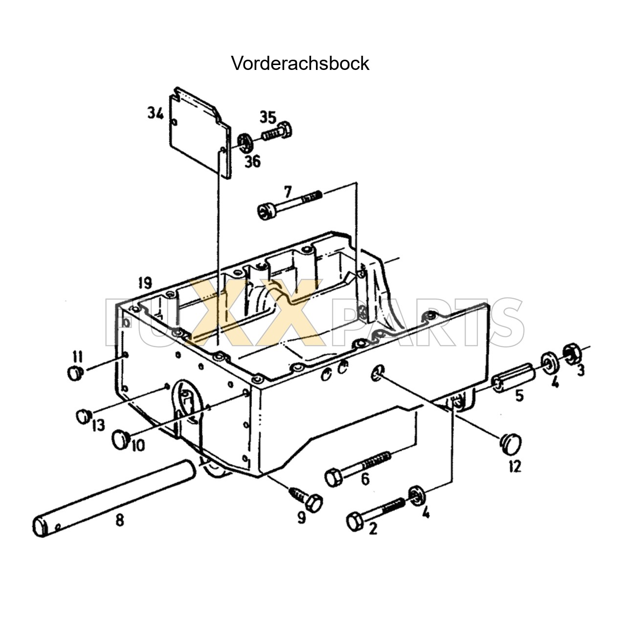 DX 3.90VC Vorderachsbock