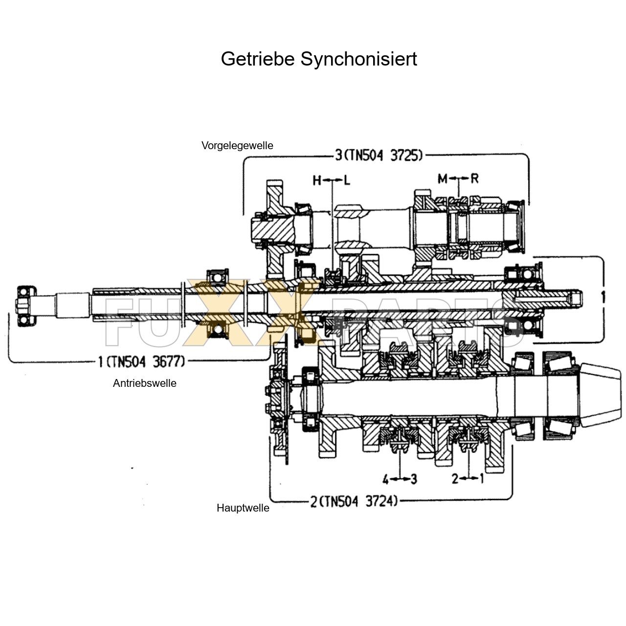 DX 3.90SC Getriebeschnittbild