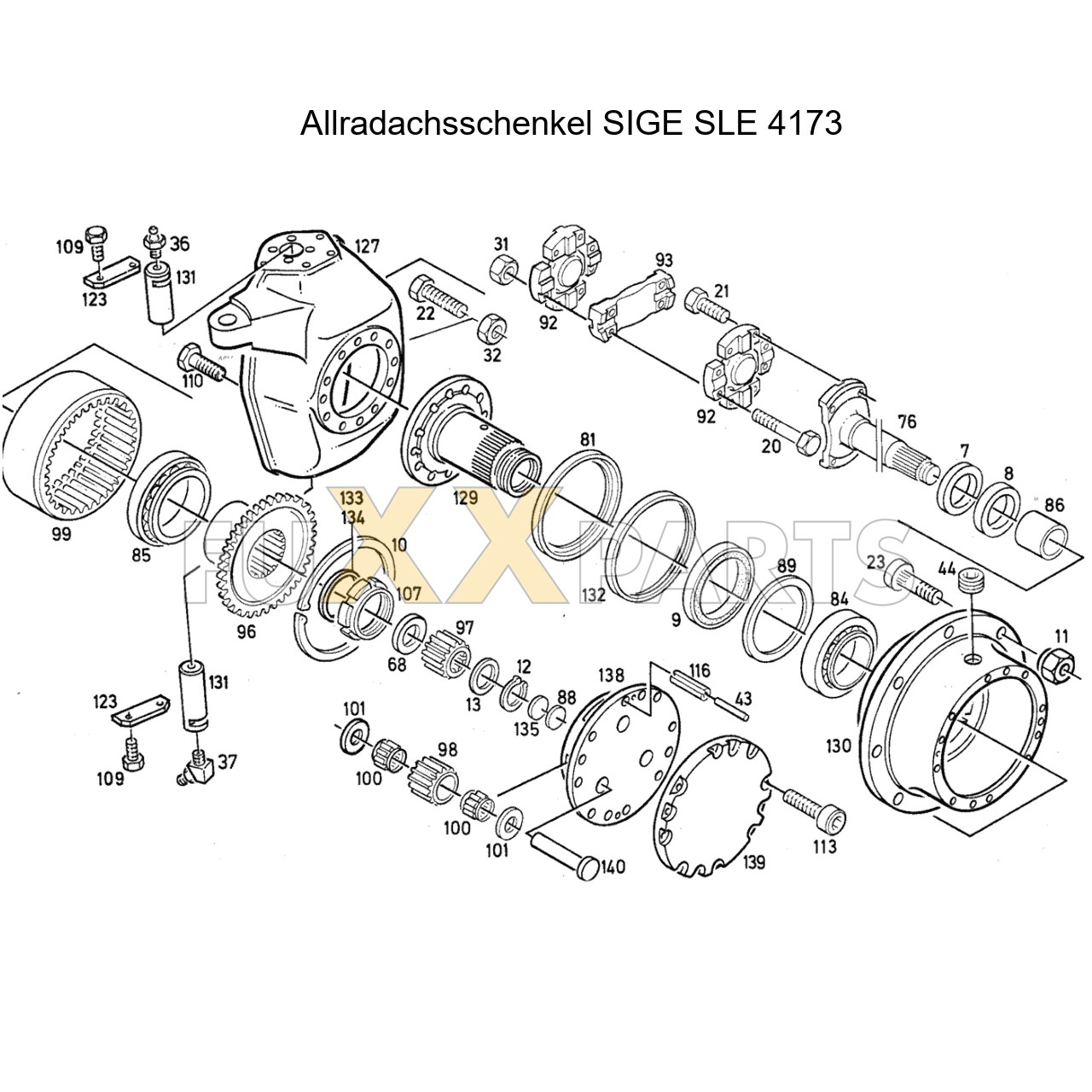 DX 90-78XX Allradachsschenkel SIGE 4173