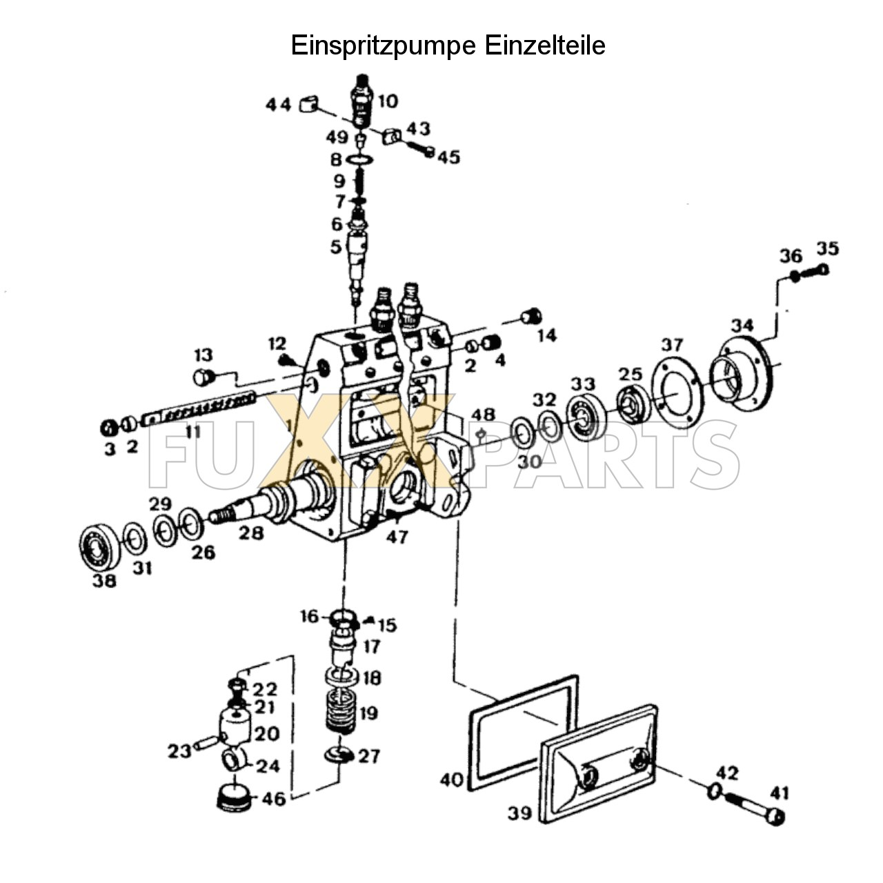 DX 3.60SC Einspritzpumpe Einzelteile