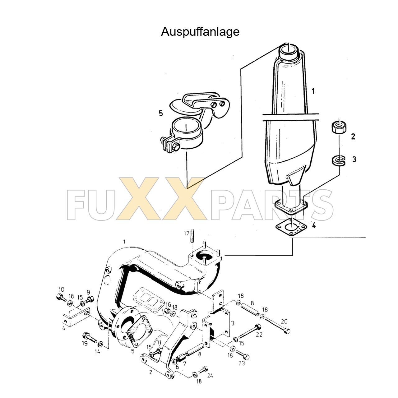 DX 140-76XX Auspuffanlage