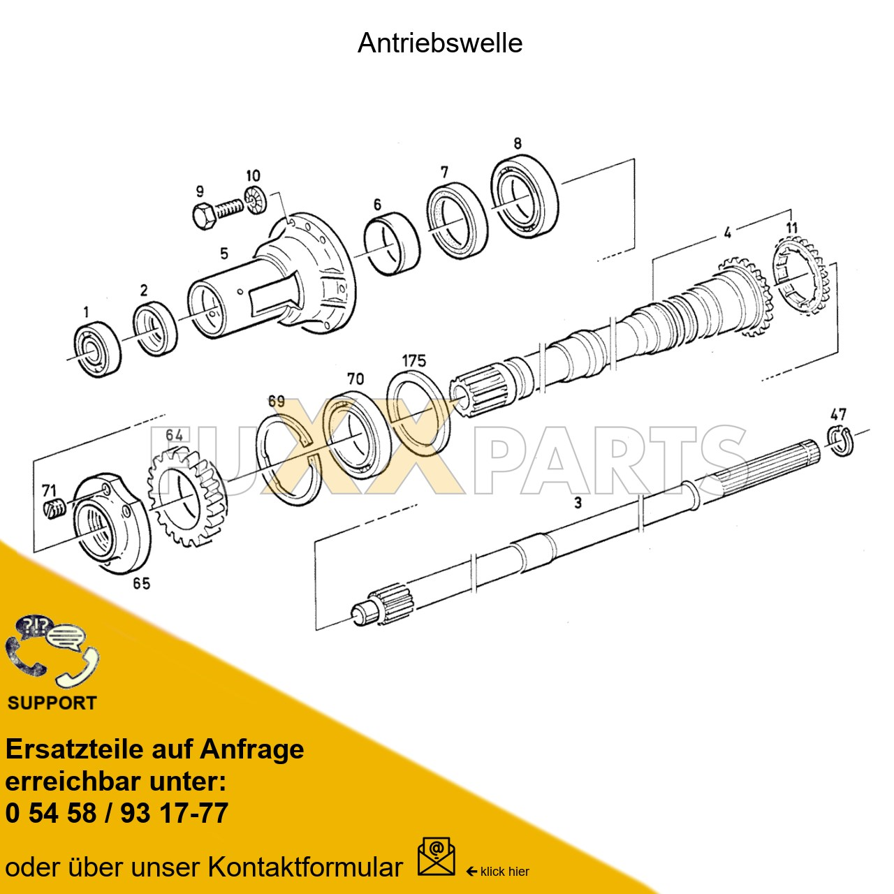 DX 80-78XX Getriebewelle 1