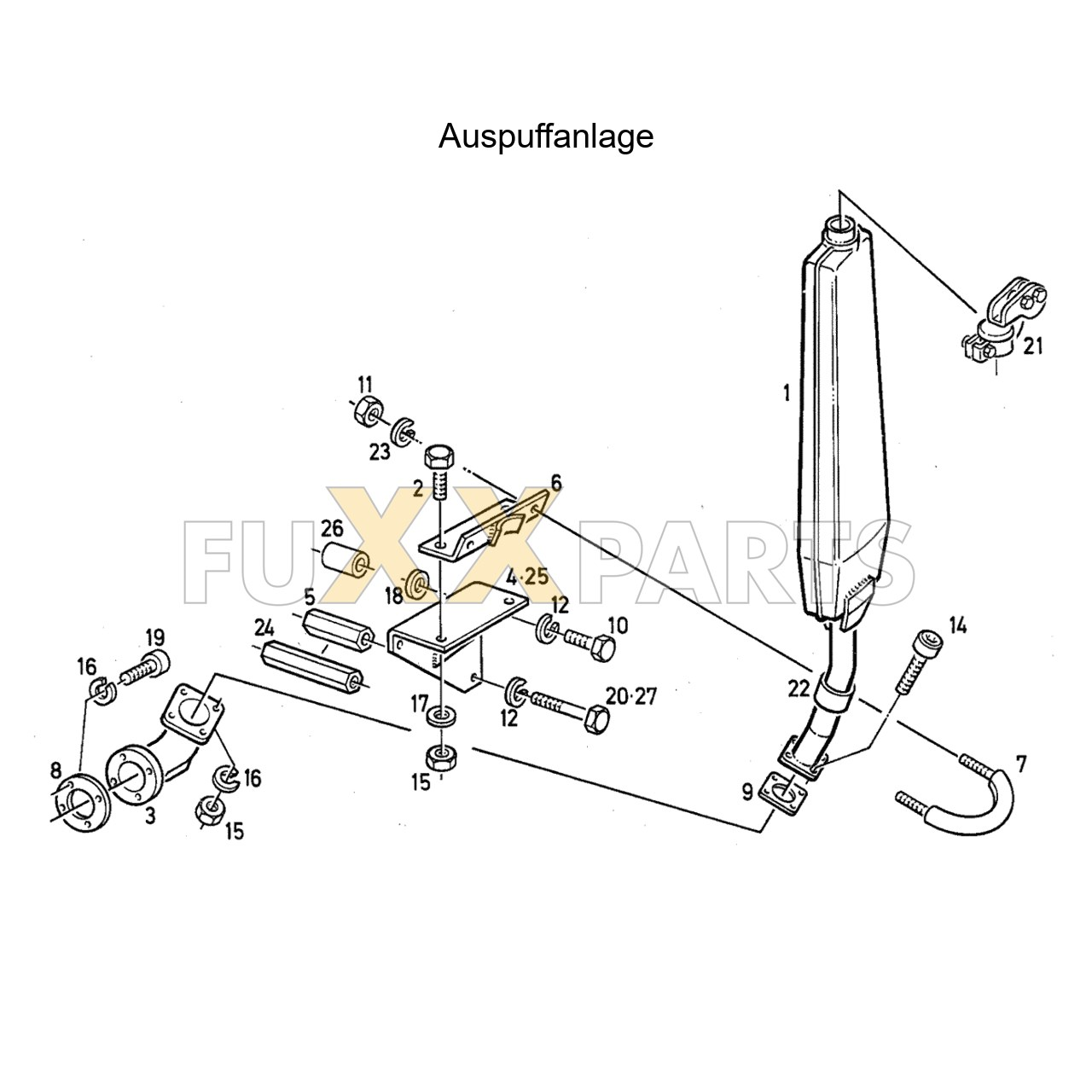 DX 145-76XX Auspuffanlage