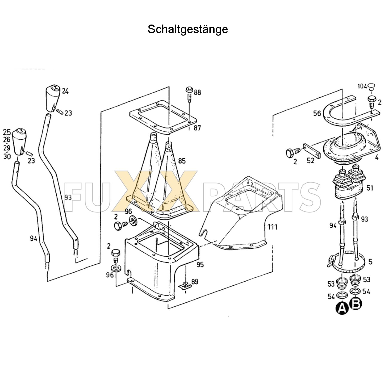 DX 3.10SC Schaltgestänge