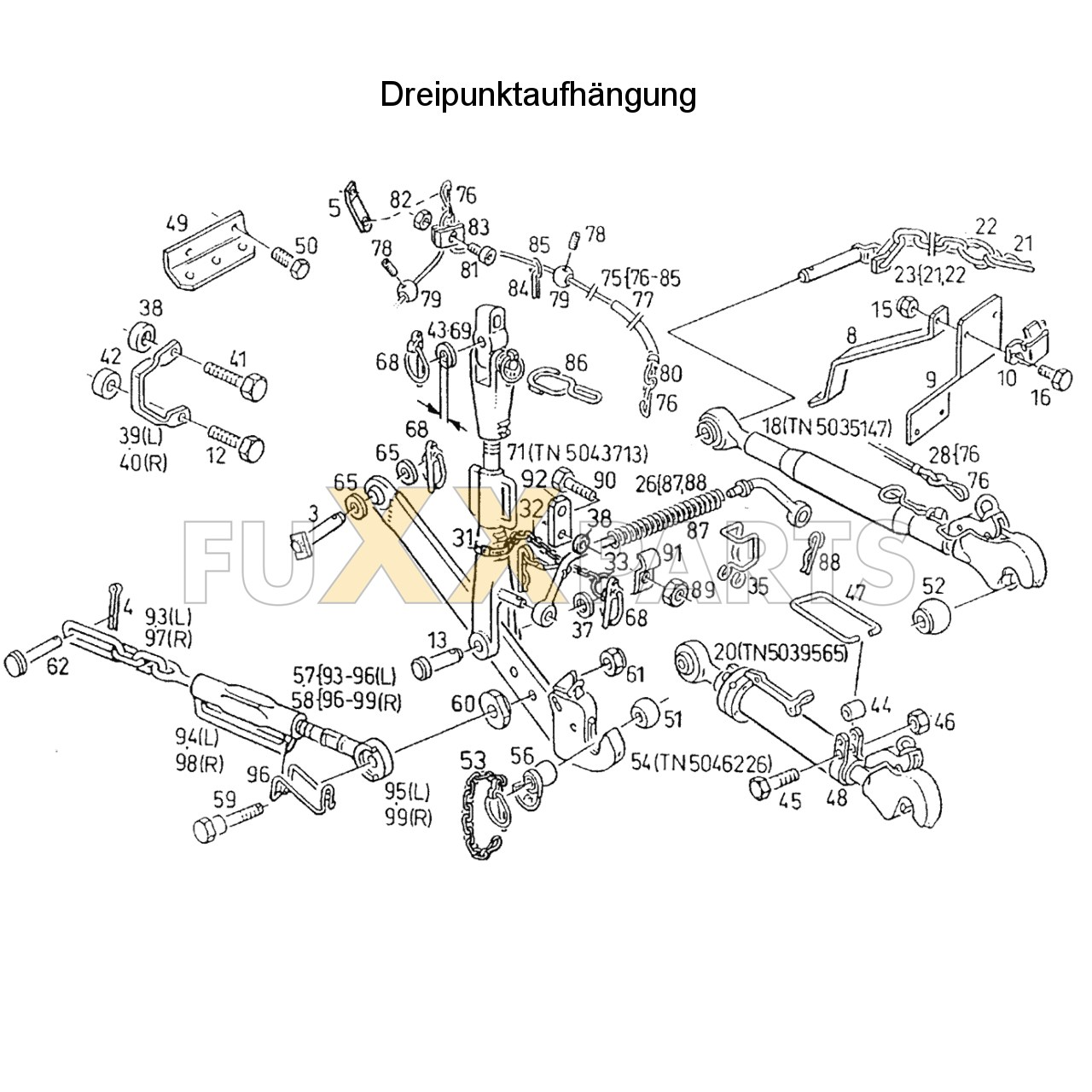 DX 3.60VC Dreipunktaufhängung